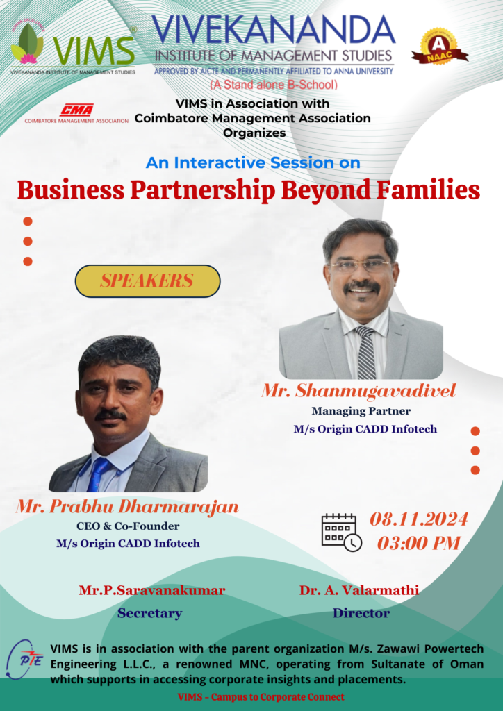 An Interactive session on Business Partnership Beyond Families